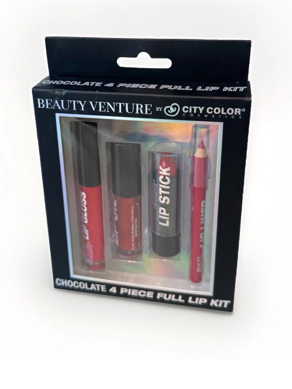 NIB Beauty Venture by City Color Chocolate 4 Piece Full Lip Kit